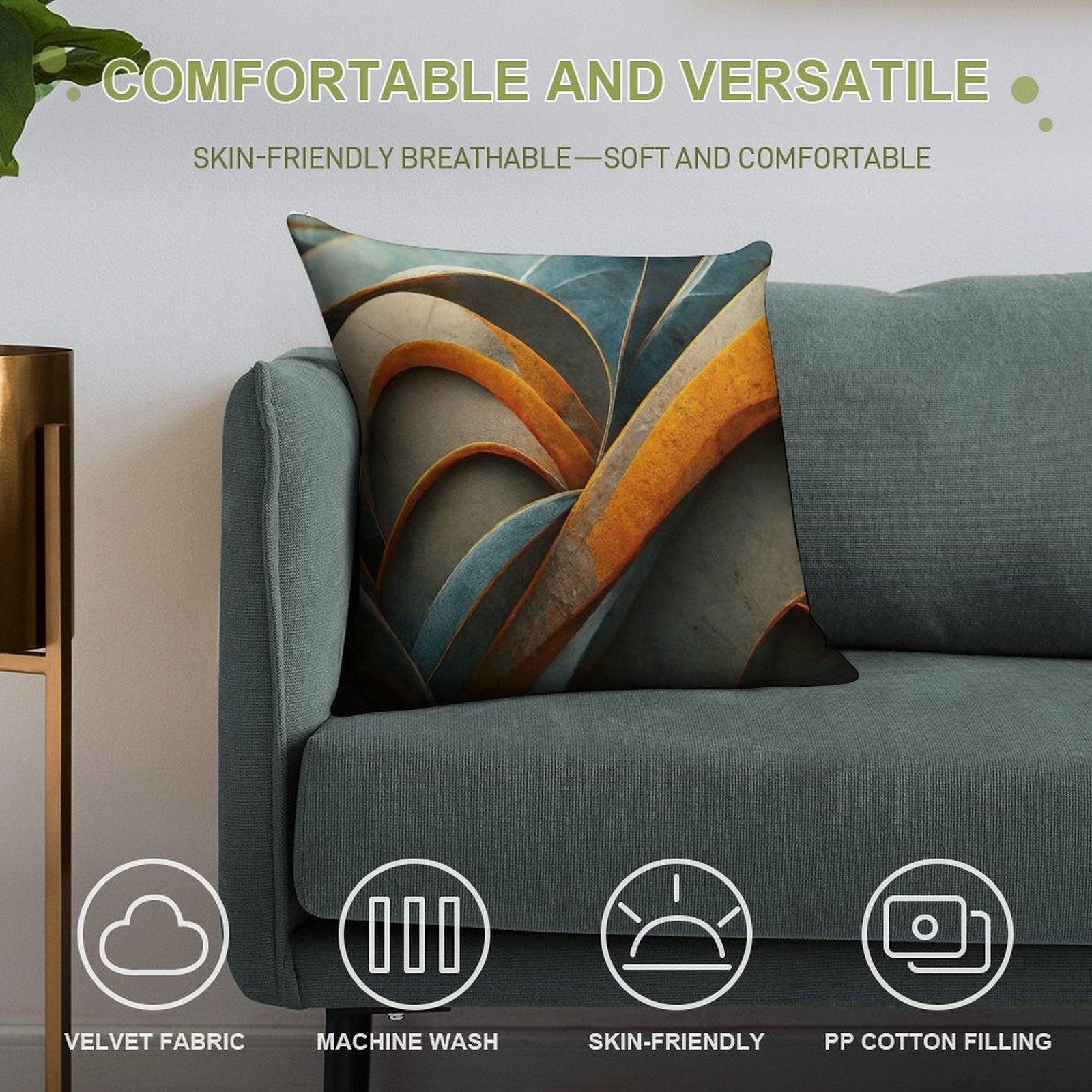 Modern Design Abstract Background And Texture Soft Warmth Comfort Throw Pillow