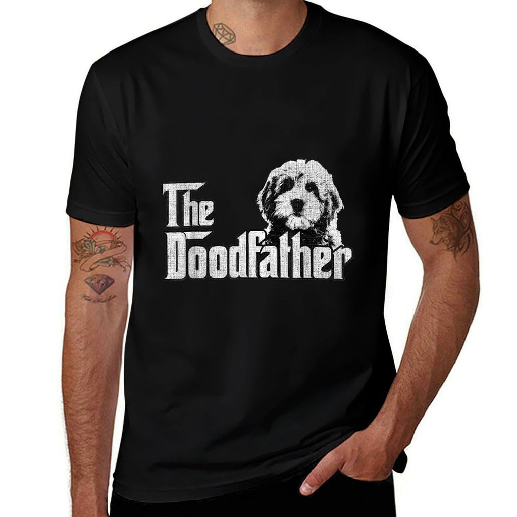 Mens The Doodfather Goldendoodle Dog Doodle Dad Fathers Day  Odor-resistant T-Shirt