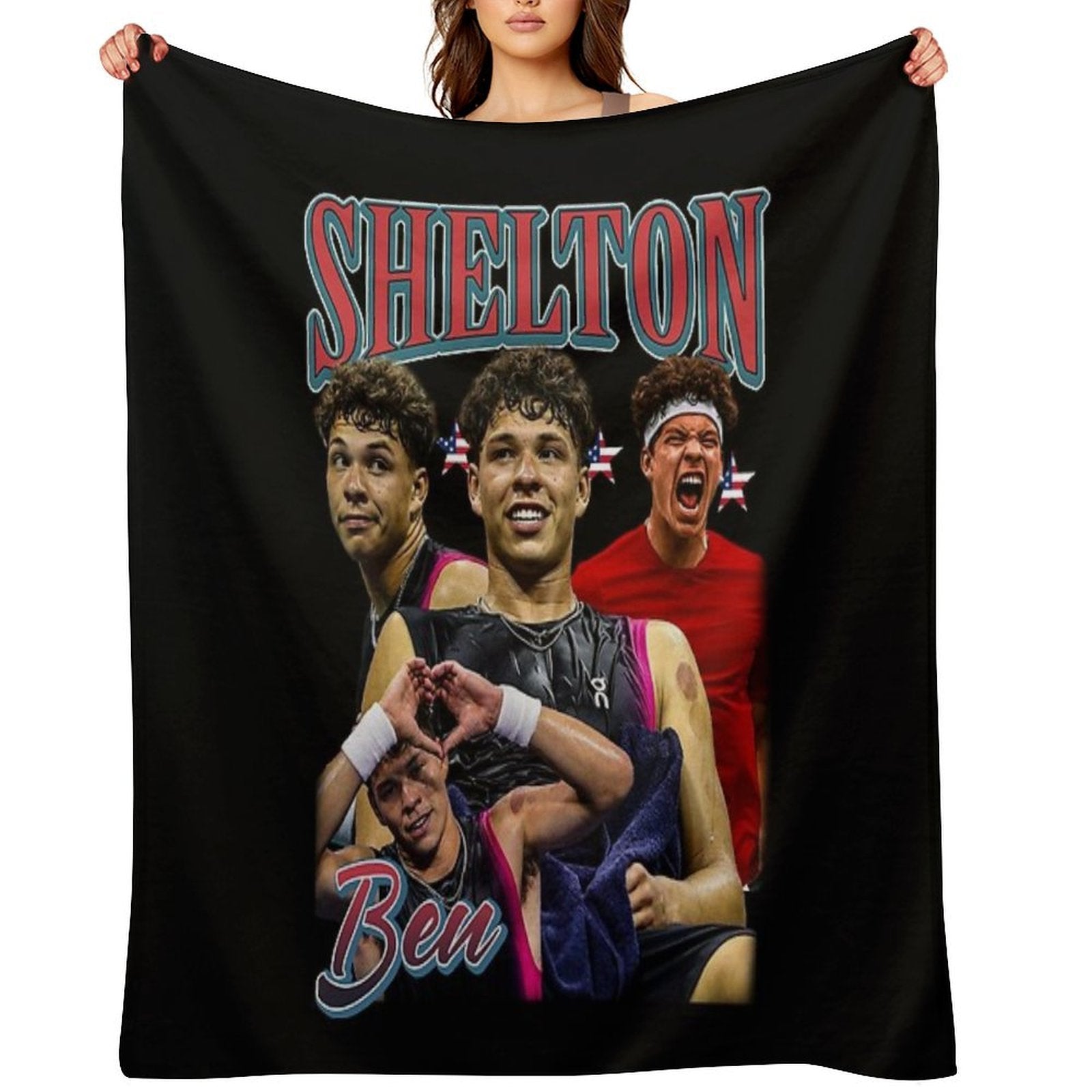 Champions Ben Shelton Vintage Bootleg Comfort Throw Blanket