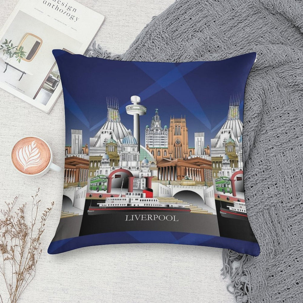 Liverpool City UK Soft Style Accent Throw Pillow