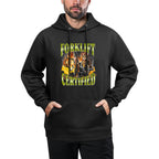 Forklift Certified 90s Graphic Cat Meme Forklift Cat Driver Premium Layering Staple Hoodie