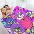 Purple Furbys Lightweight Throw Blanket