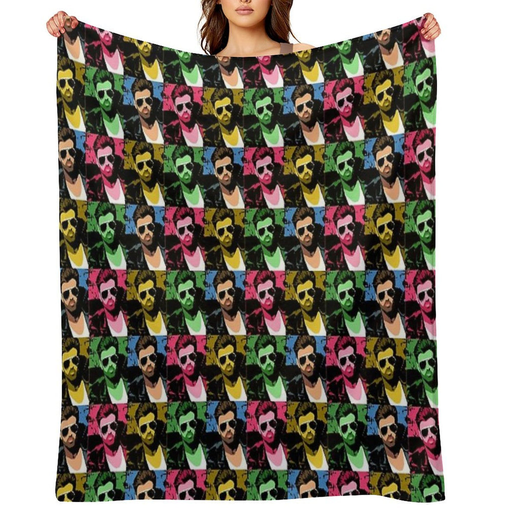 George Michael Pop Art Machine-washable Throw Blanket