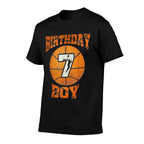 7th Birthday Outfit Boy Basketball Seven 7 Year Old Funny  Soft T-Shirt