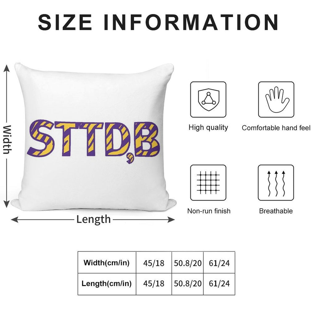 Louisiana Tigers - Neck STTDB Soft Reinforced Edging Throw Pillow