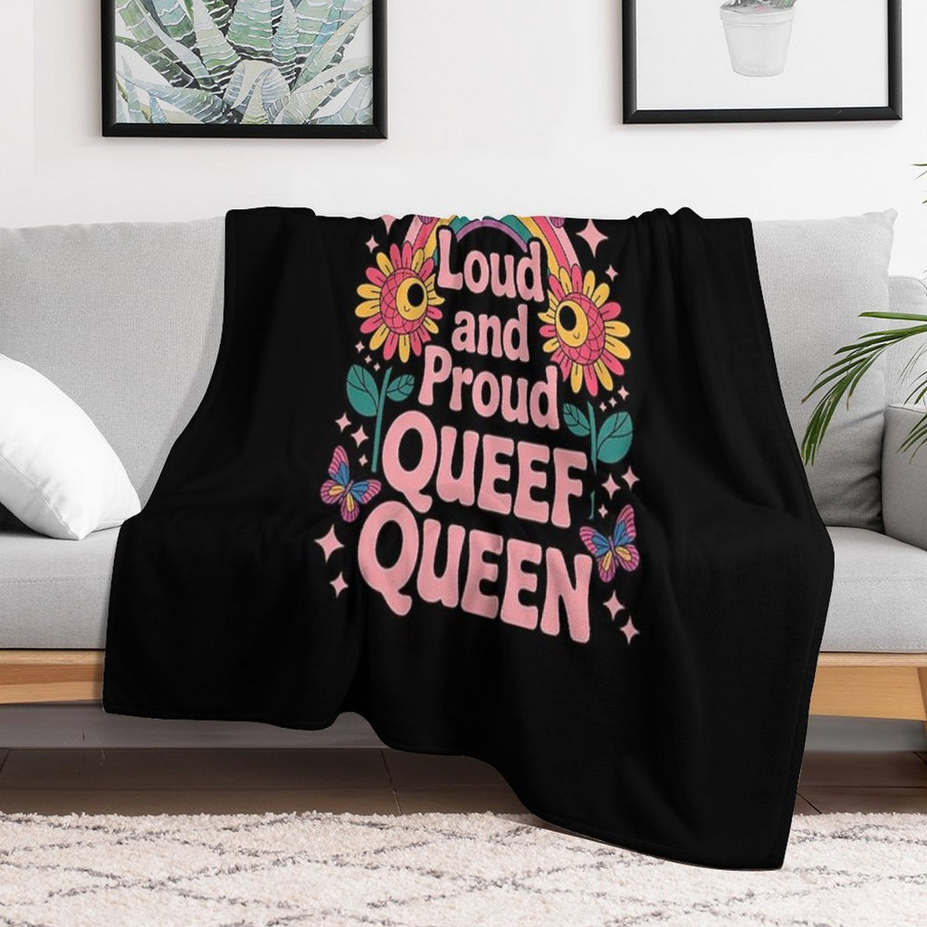 Queef Queen Embarrassing Adult Women Inappropriate Queefing Travel-friendly Throw Blanket