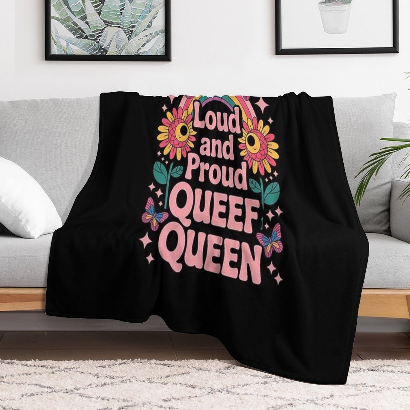 Queef Queen Embarrassing Adult Women Inappropriate Queefing Travel-friendly Throw Blanket