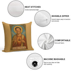 Saint Pedro Pascal – Protector of Chaotic Good Vibes Soft Hidden Zipper Throw Pillow