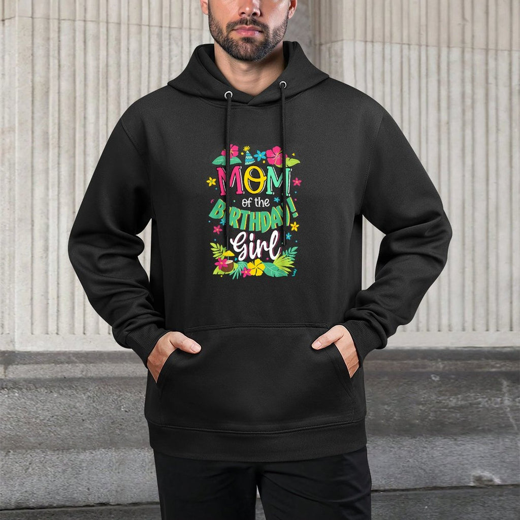 Mom of The Birthday Girl Shirt Mommy Aloha Hawaii Party 1st Breathable Fabric Hoodie