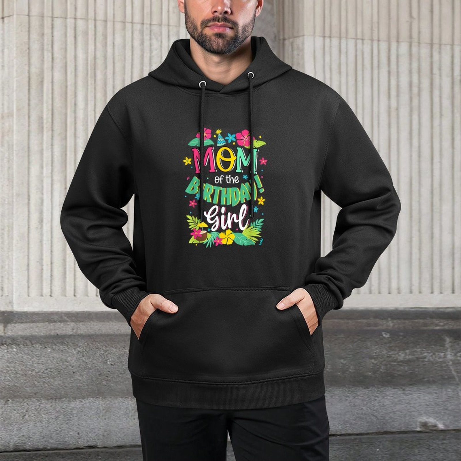 Mom of The Birthday Girl Shirt Mommy Aloha Hawaii Party 1st Breathable Fabric Hoodie