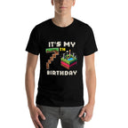 My 7th Birthday Pixel Game 7 Cake Video Gamer Boys Kid Youth  Lightweight T-Shirt