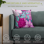 Feminine Florals Soft Washable Throw Pillow