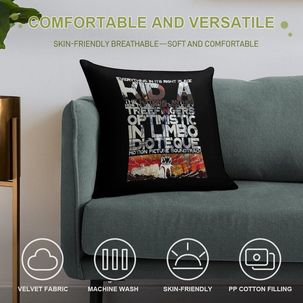 Radio Soft Short Plush Fabric Throw Pillow