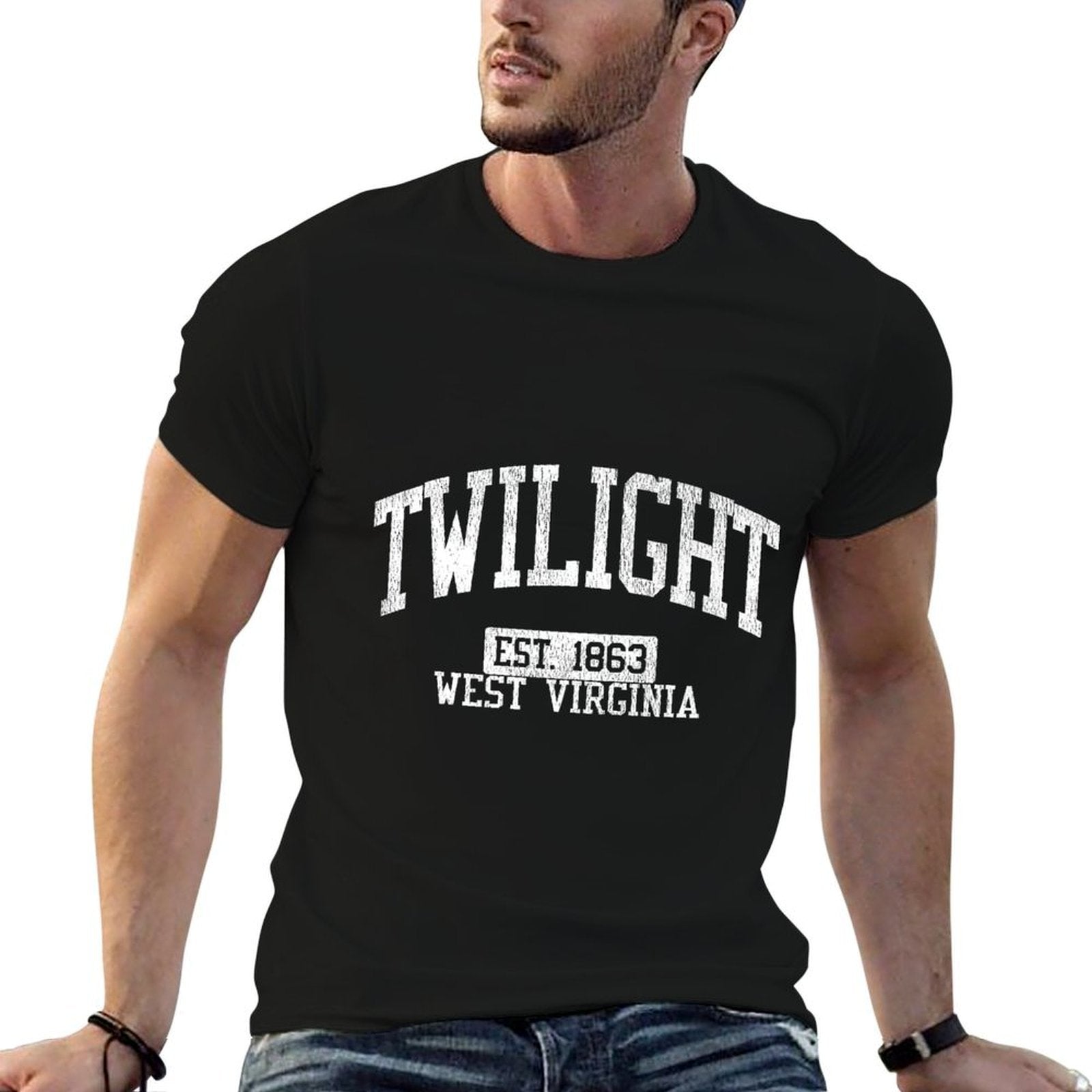 Twilight West Virginia WV JS04 Vintage Athletic Sports Premium  Trendy Pattern T-Shirt