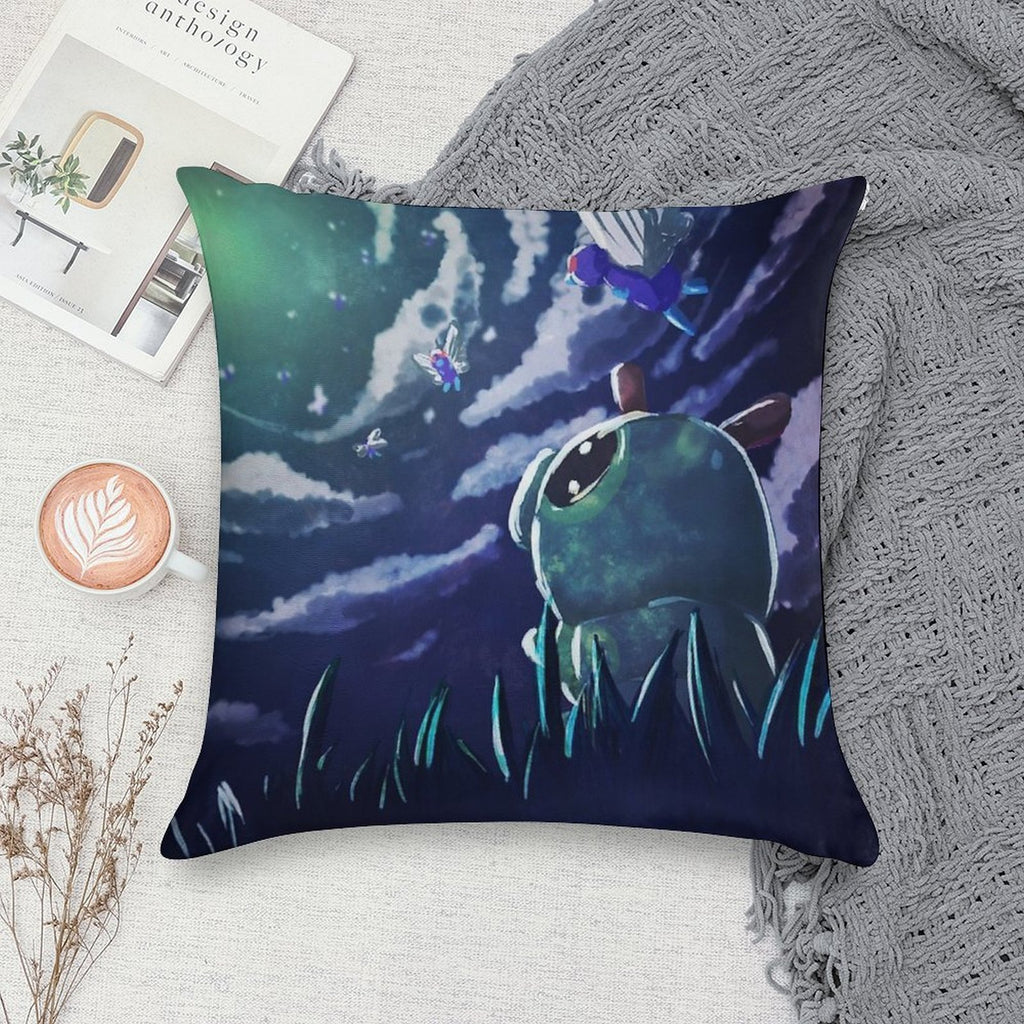 Dream of Caterpie Soft Skin-Friendly Throw Pillow