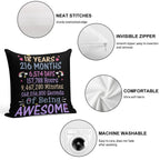 18th Birthday Gift 18 Years Old Being Awesome Soft Warmth Comfort Throw Pillow