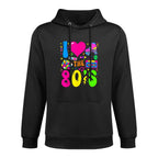 I Love The 80s Party 1980s Themed Costume 80s Theme Outfit Medium-Weight Fabric Hoodie