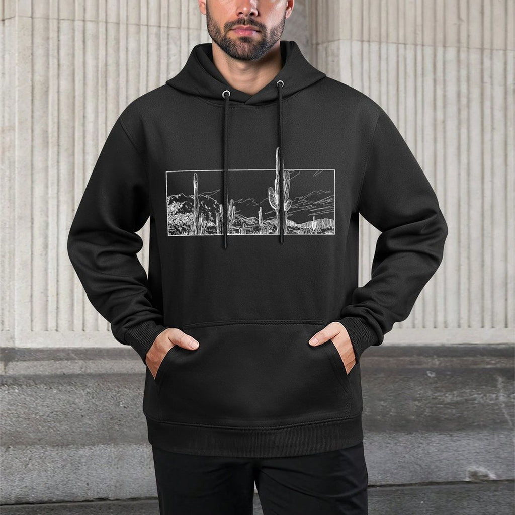 Desert Cactus Landscape Tee Shirt Layering Staple Hoodie