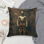 C3P0 Droid Star Wars Fan Art Soft Luxury Feel Throw Pillow