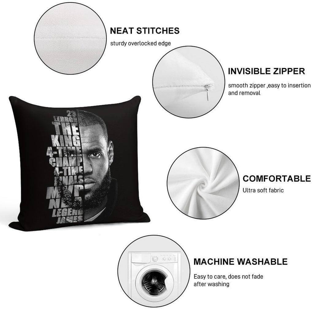 LeBron James - Legacy Soft Shrink-Resistant Throw Pillow