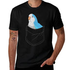 Pocket Quaker Parrot Cute Blue Monk Parakeet Birb Memes  Lightweight T-Shirt
