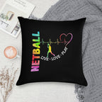 NETBALL - LIVE LOVE PLAY Soft Style Accent Throw Pillow