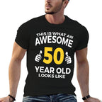 50th Birthday Gift Aged 50 Years Old T  Breathable T-Shirt