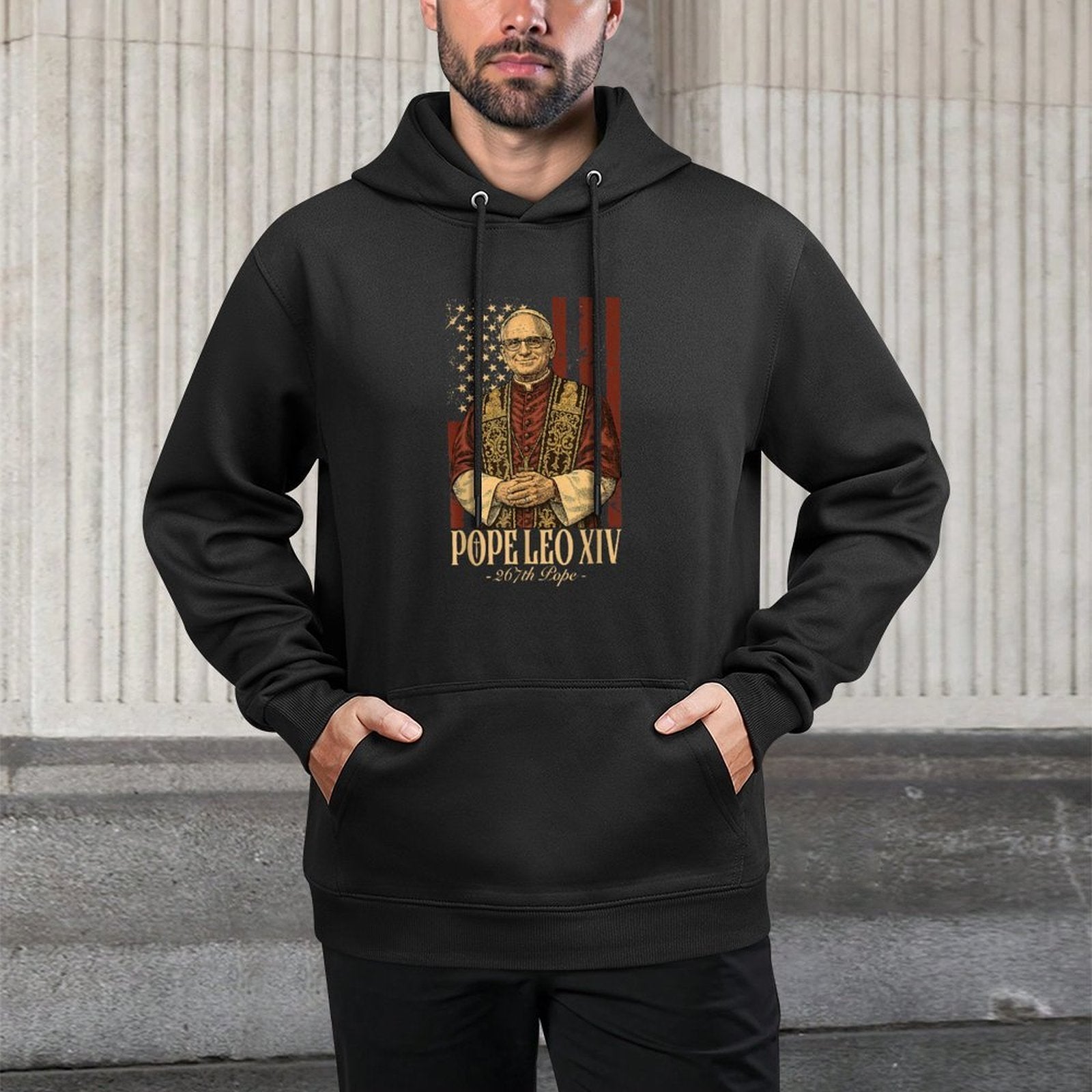 Cardinal Robert Prevost Pope Leo XIV Pilling-Resistant Hoodie