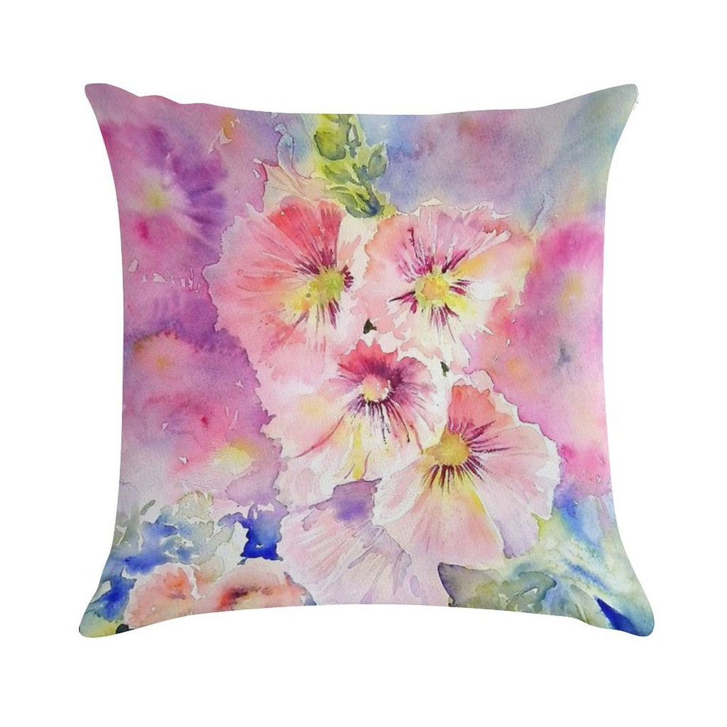 Cottage Garden Summer Soft Skin-Friendly Throw Pillow