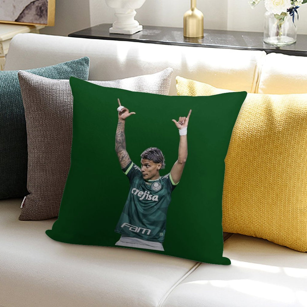 Richard Ríos Palmeiras Soft Hidden Zipper Throw Pillow