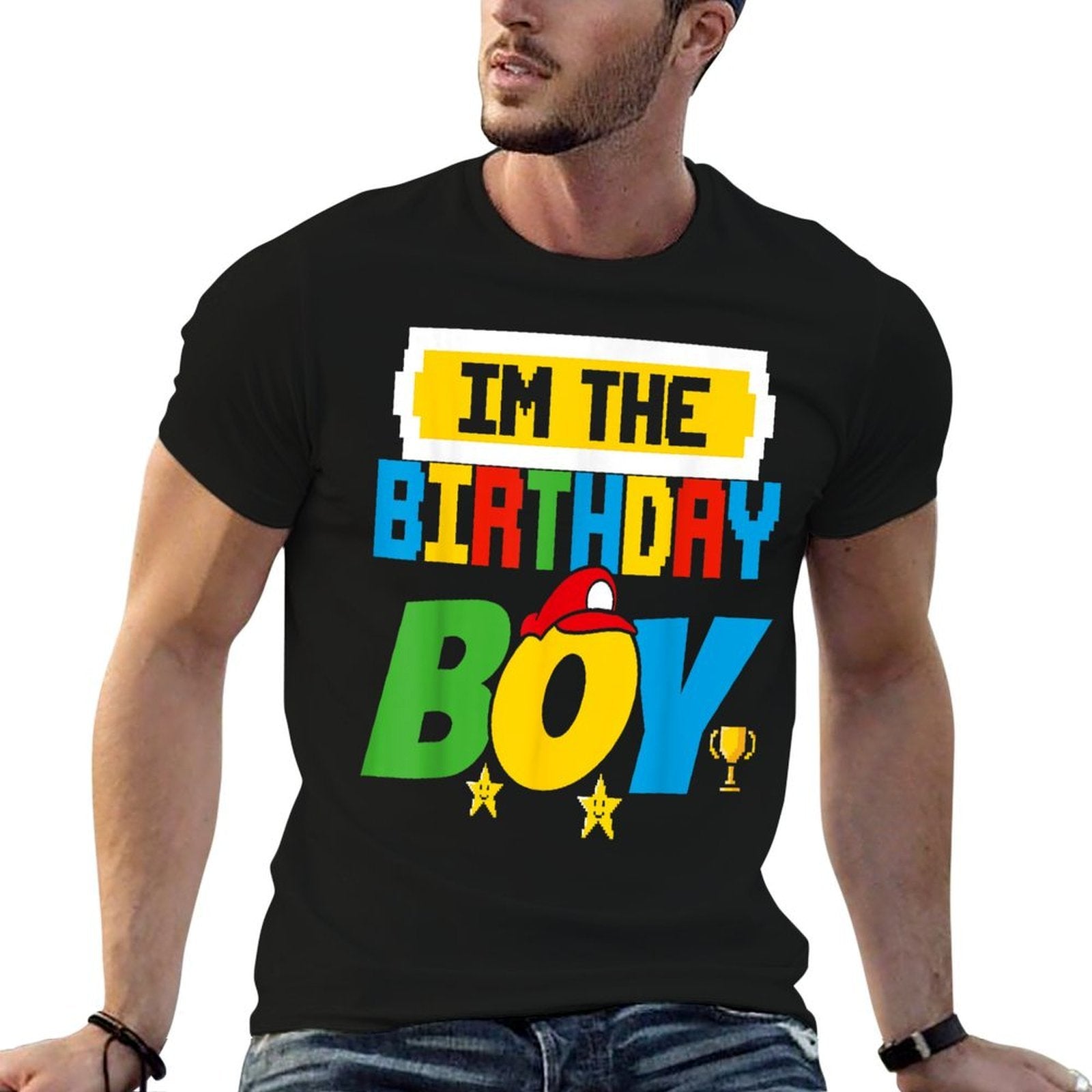 Im The Birthday Boy Game Gaming Family Matching  Fade-proof Color T-Shirt