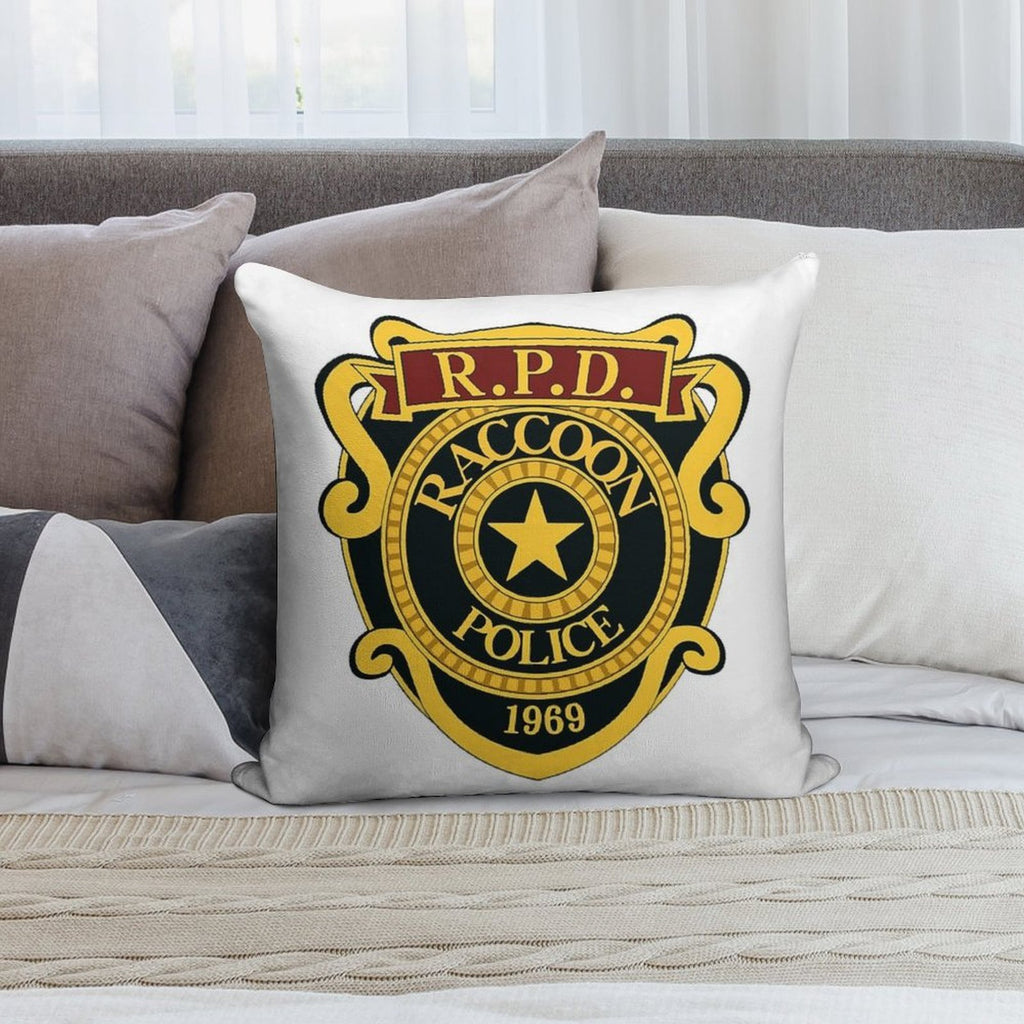 Resident Evil RPD Remake Logo Soft Home Decor Throw Pillow