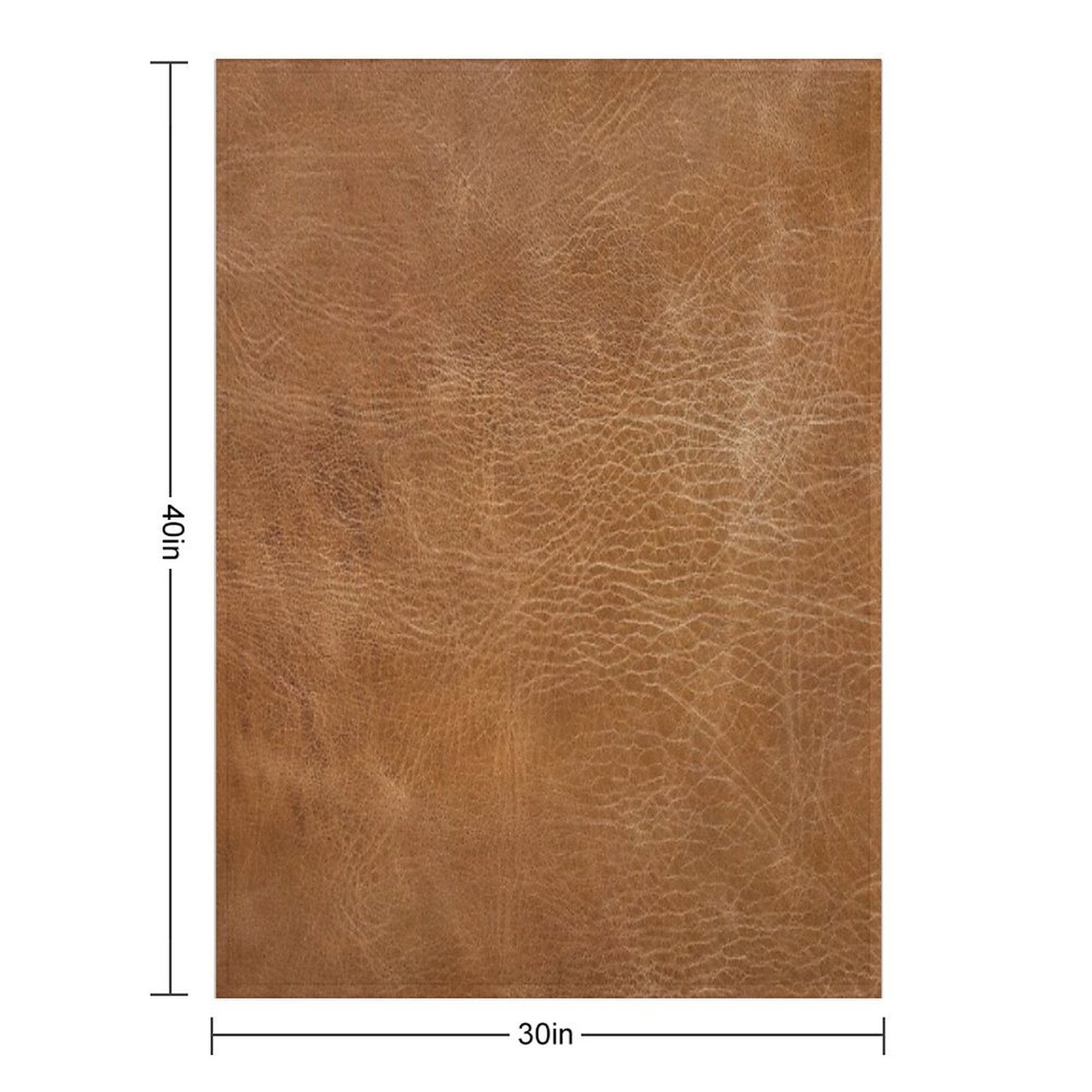 Light Brown Leather Design Velvety-soft Throw Blanket