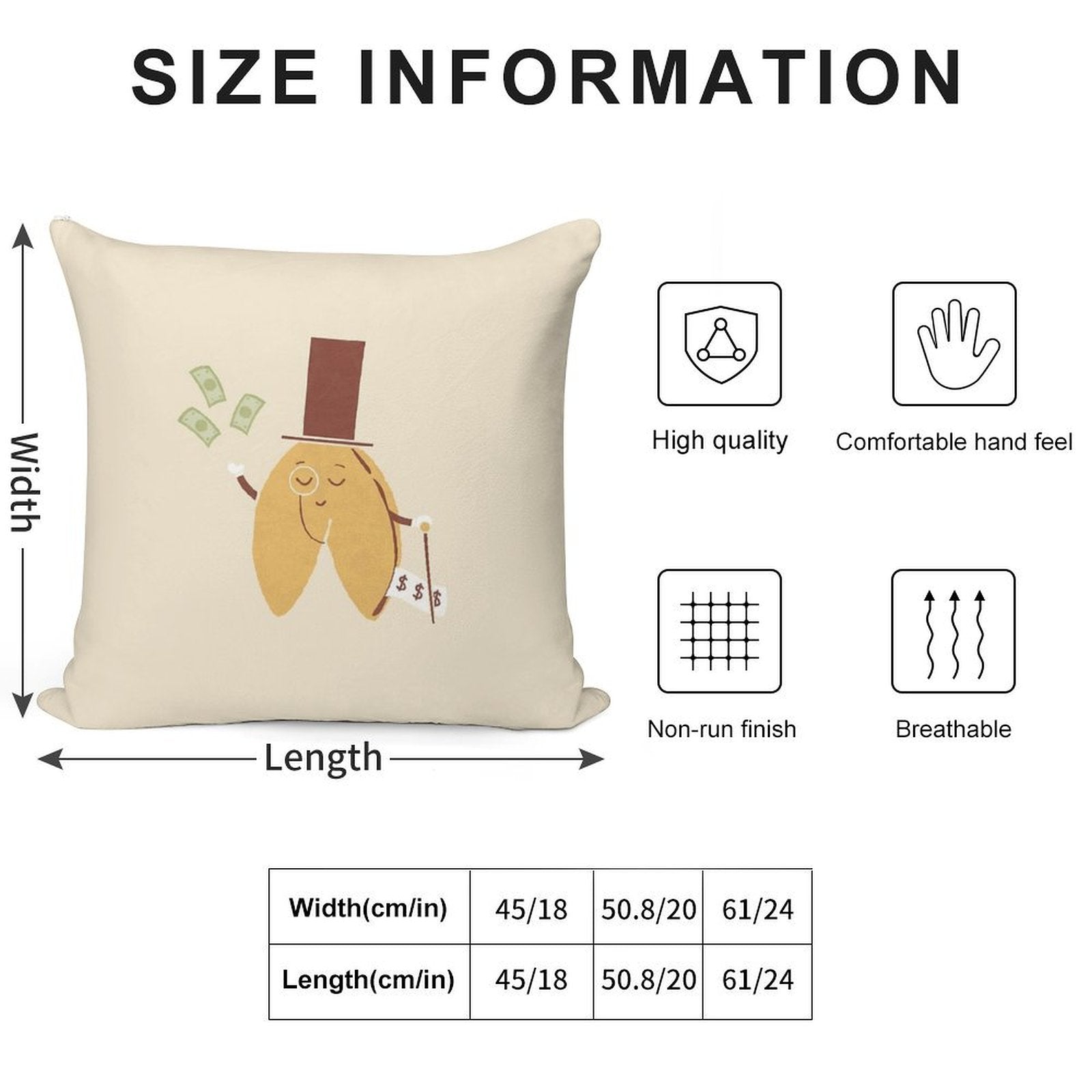 Fortune Cookie Soft Bedroom Essential Throw Pillow