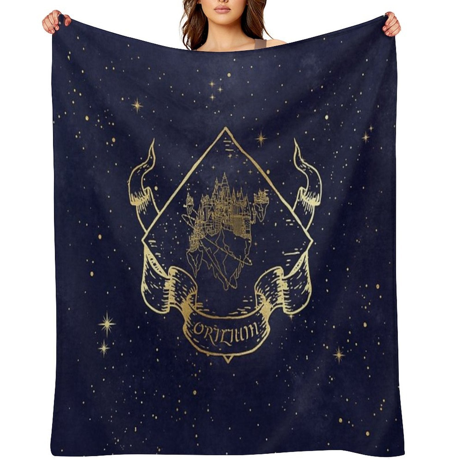 Orilium in Blue Gift-ready Throw Blanket