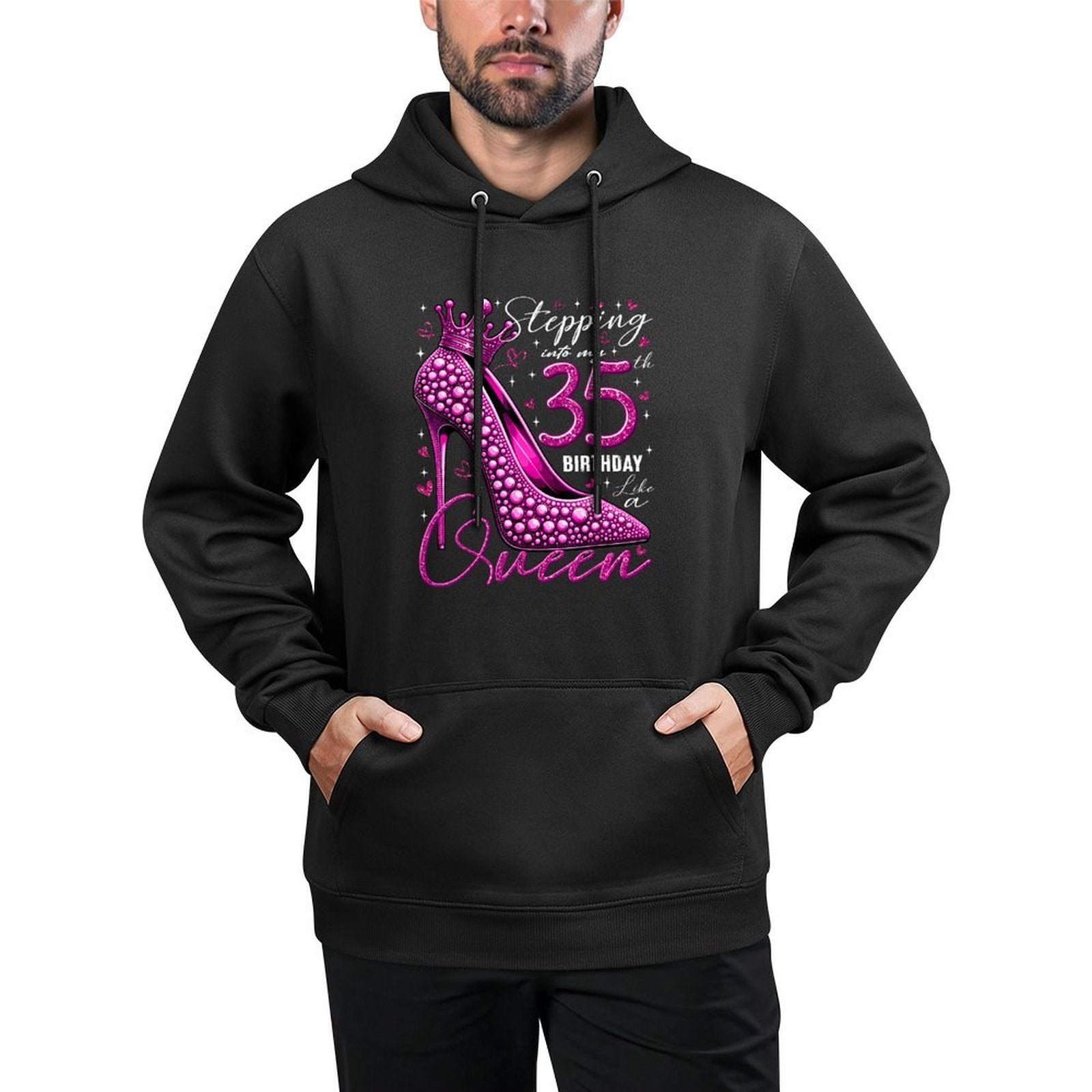 35 Year Old Gifts High Heels Stepping Into My 35th Birthday Cotton-Polyester Blend Hoodie