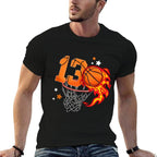 13th Birthday Basketball Thirteen Year Old Basketball Boy  Eco-friendly Material T-Shirt