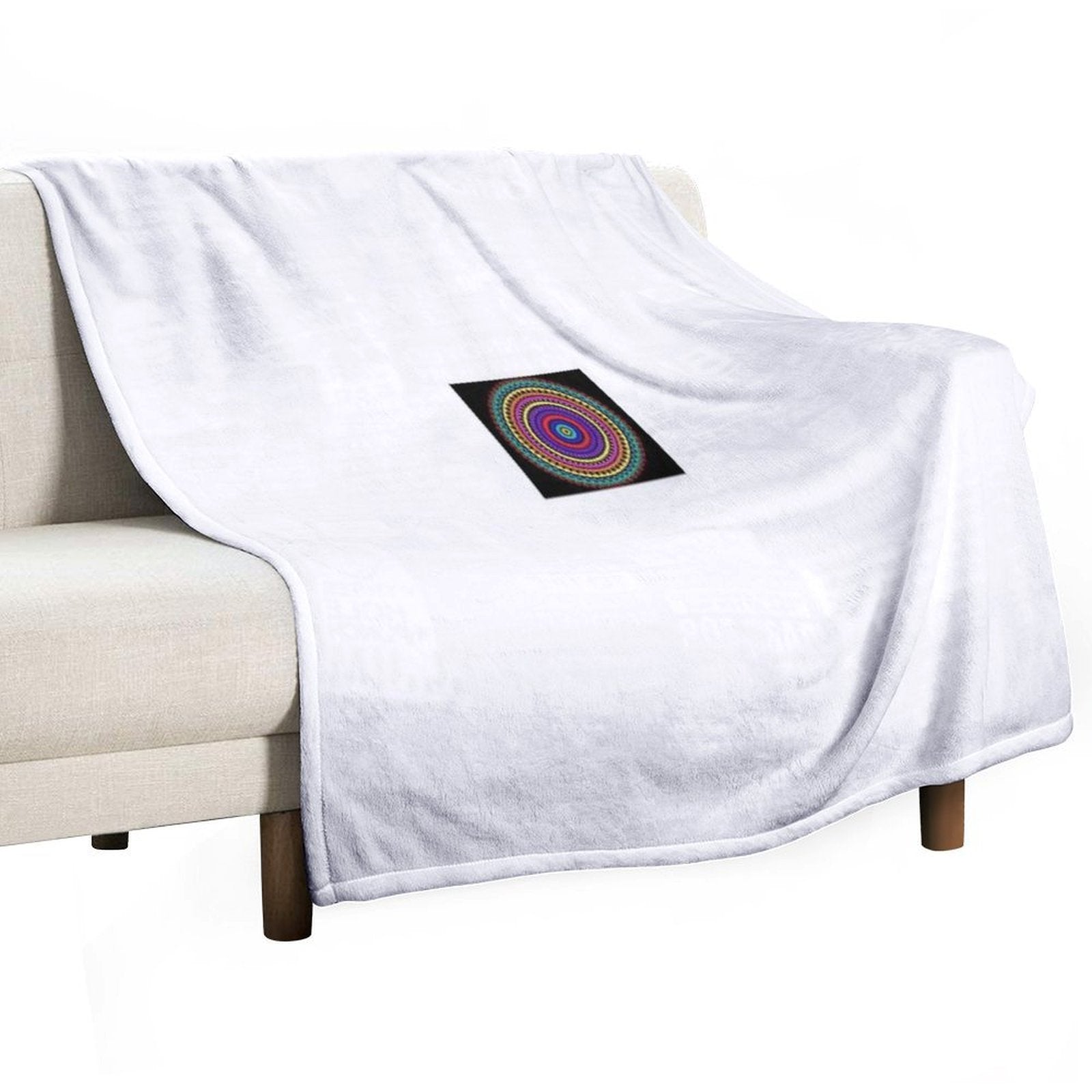 Queer Light Mandala  Radiant Rainbow Pride Art of Strength & Spirit Wrinkle-free Throw Blanket