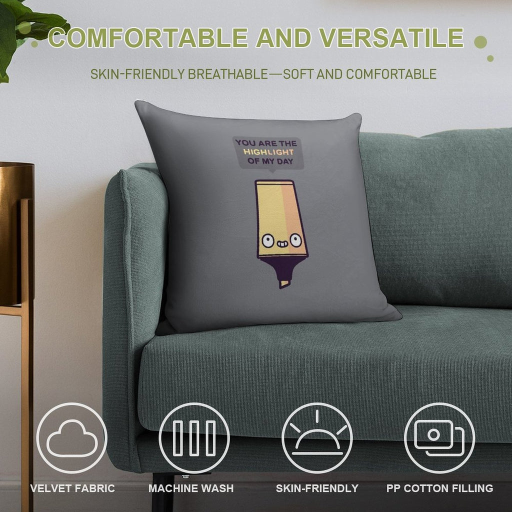 Highlight Soft Reinforced Edging Throw Pillow