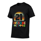 21st Birthday Retro Vintage 21st Birthday Gifts Premium  Versatile T-Shirt