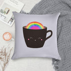 Rainbow in My Cup Soft Warmth Comfort Throw Pillow