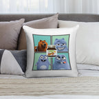 Grizzly And Lemmings Soft Durable Construction Throw Pillow