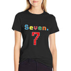 7th Birthday Boy Seven Year Old Number 7  Lightweight T-Shirt