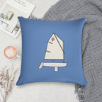 Optimist Sailboat - White Soft Skin-Friendly Throw Pillow