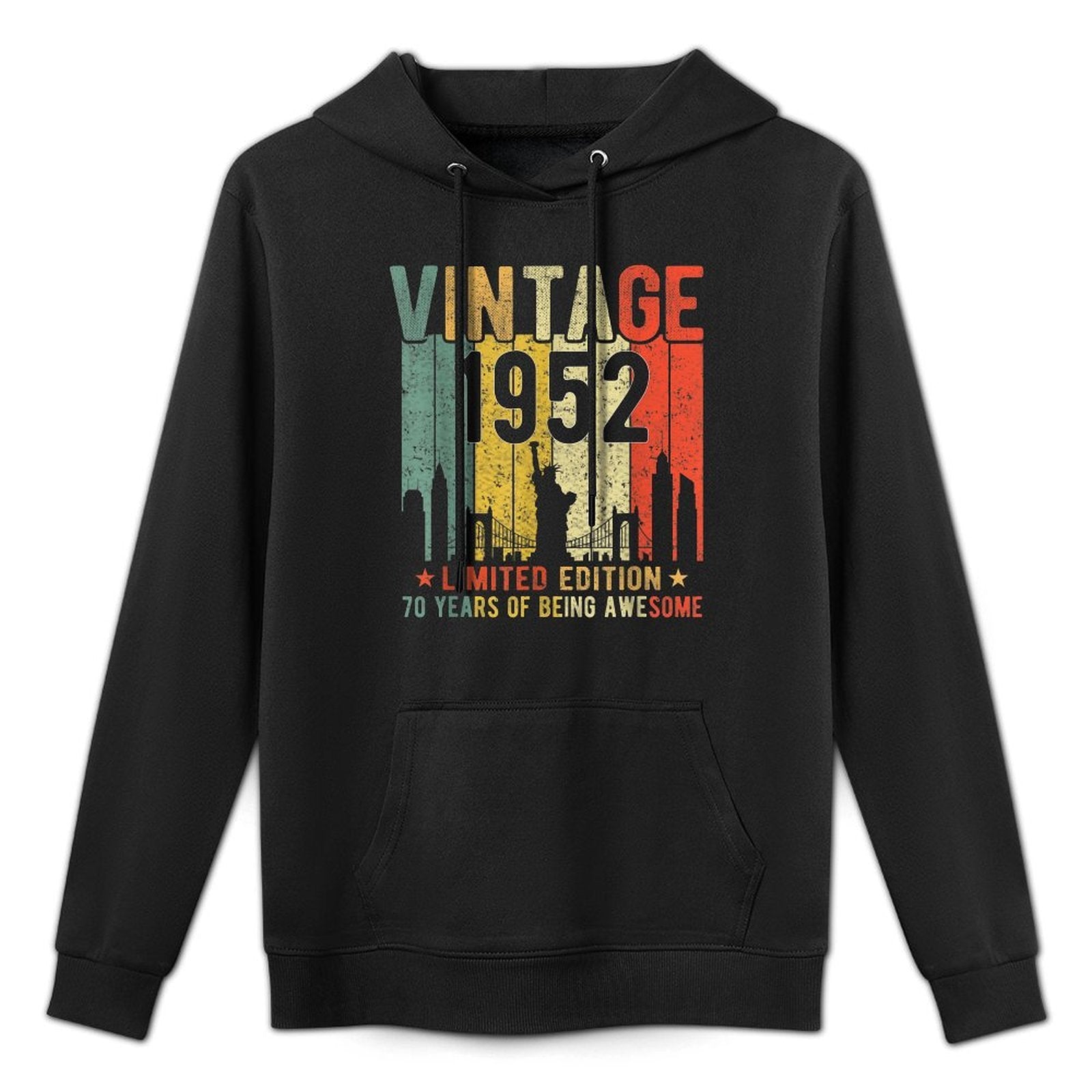 70 Year Old Gifts Vintage 1952 Limited Edition 70th Birthday Shape Retention Hoodie
