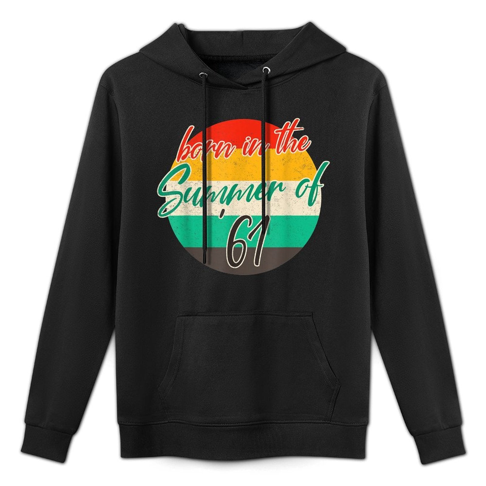 Born In The Summer 1961 60 Years Old Vintage 60th Birthday Casual Wear Hoodie