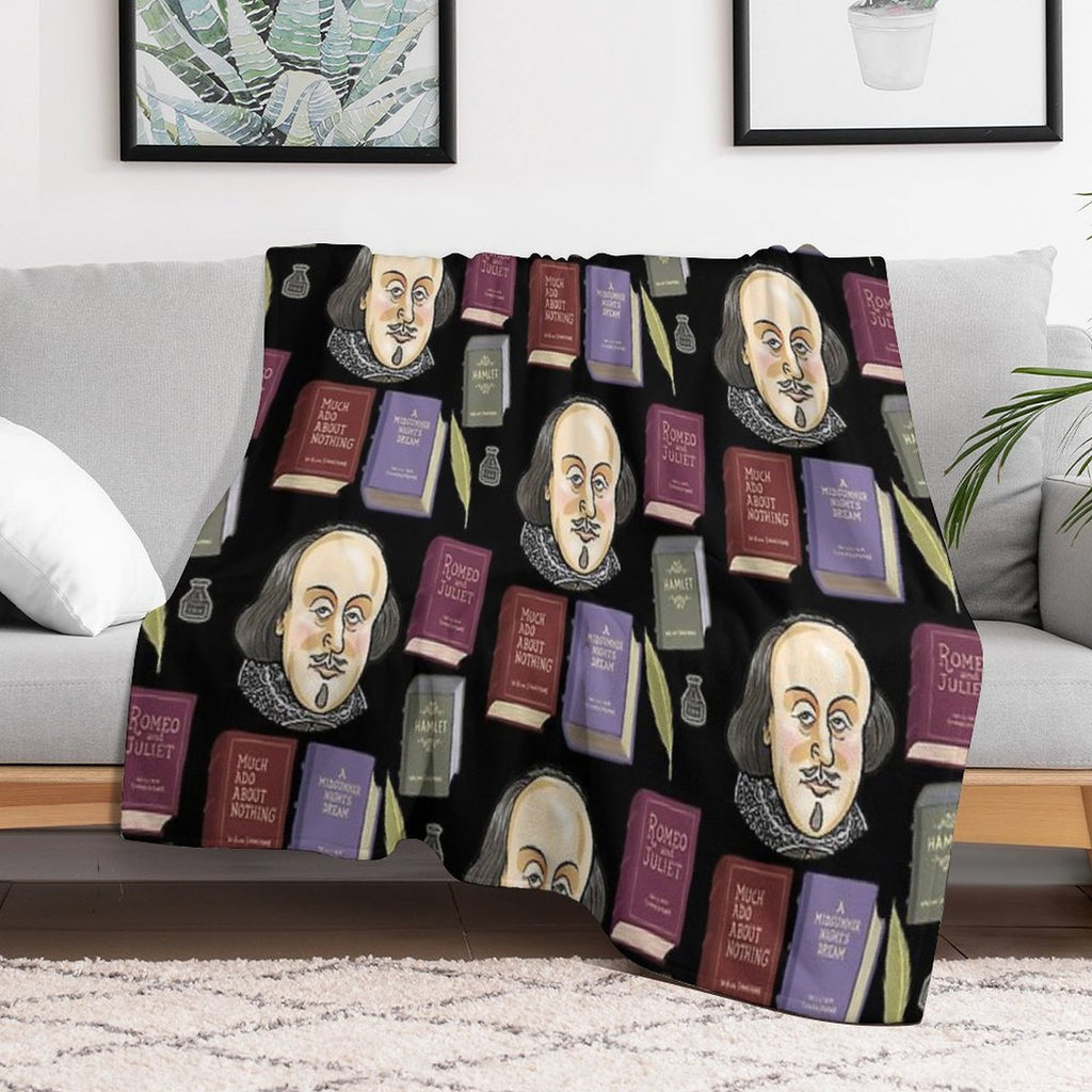 William Shakespeare Gift-ready Throw Blanket