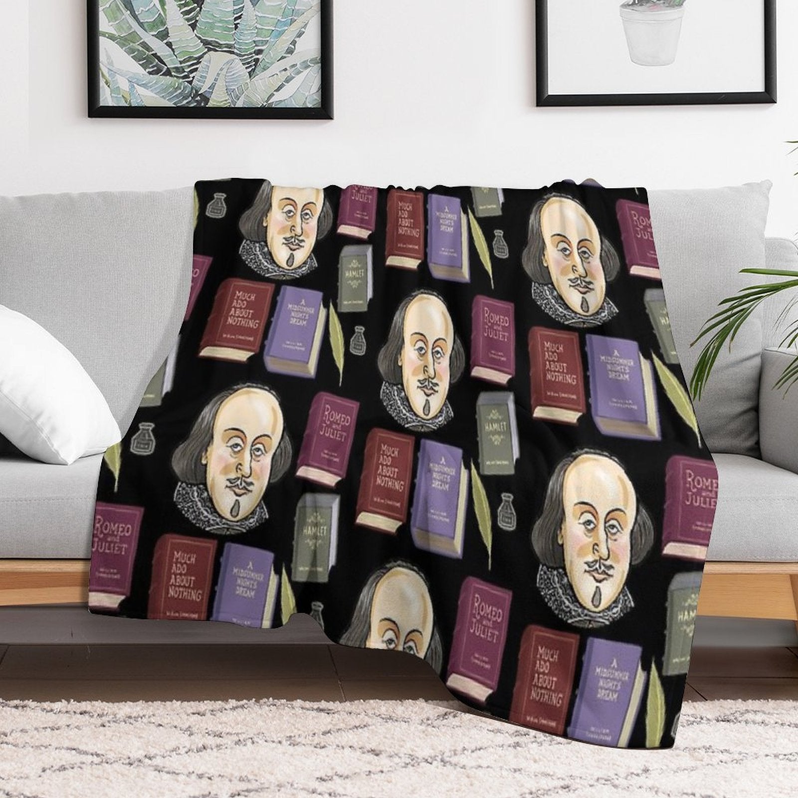William Shakespeare Gift-ready Throw Blanket