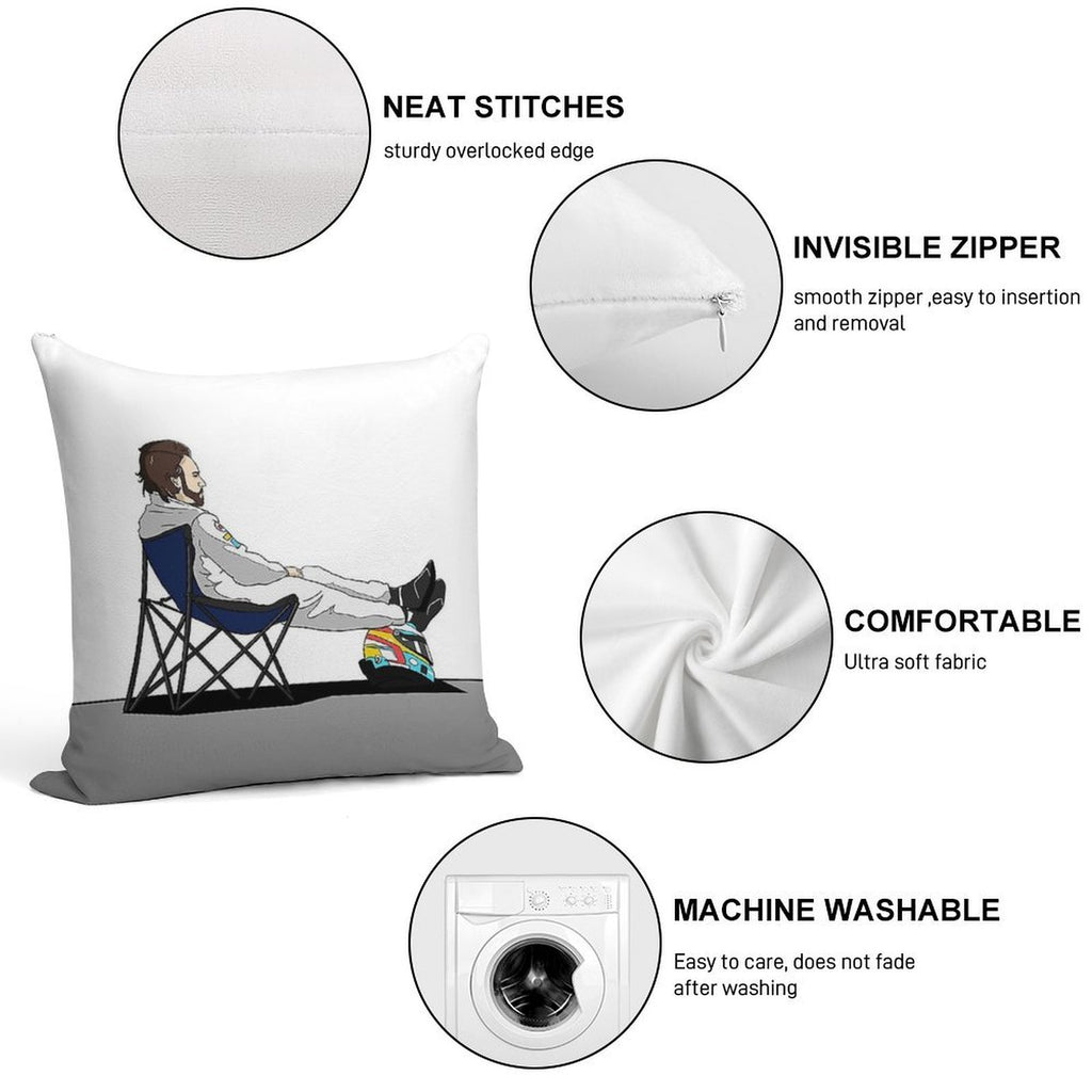 Fernando Alonso Iconic Soft Ultra-Soft Texture Throw Pillow