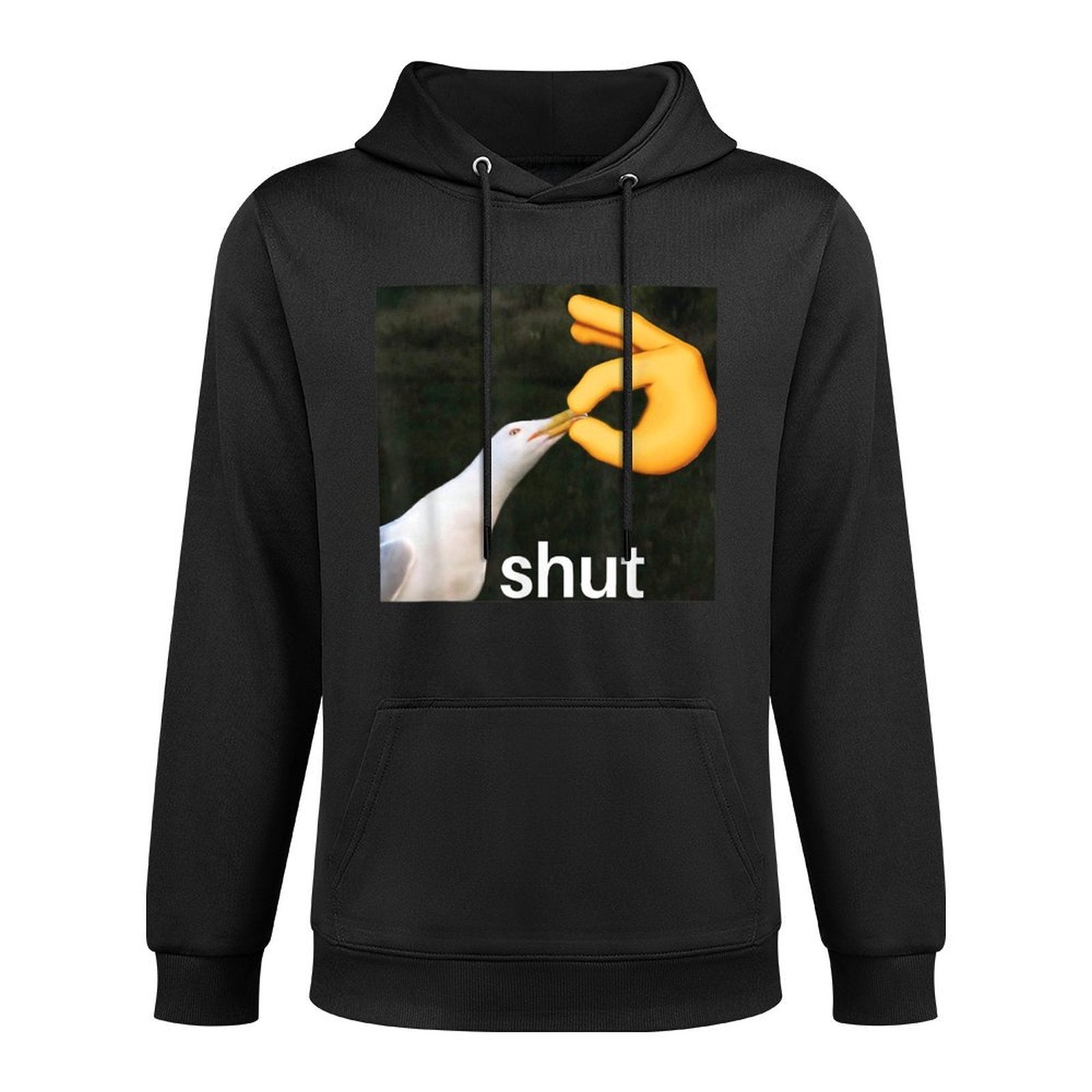 Shut Seagull Meme Bird Shut Meme Breathable Fabric Hoodie